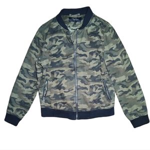 LA COALITION Jacket Women's Size M Green, Black  Army Camo